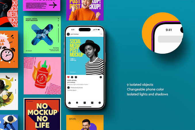 Social media feed mockup